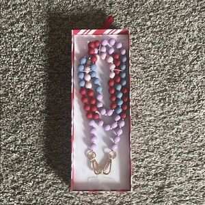 Colorful Beaded Crossbody Strap/Phone Attachment with Gold Accents.